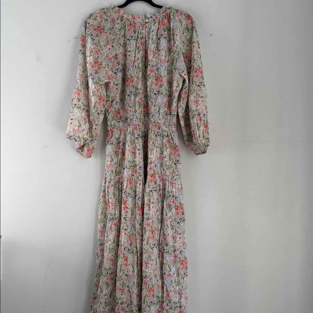 The Great floral print scoop neck balloon sleeve maxi dress sz 2 - Picture 9 of 9